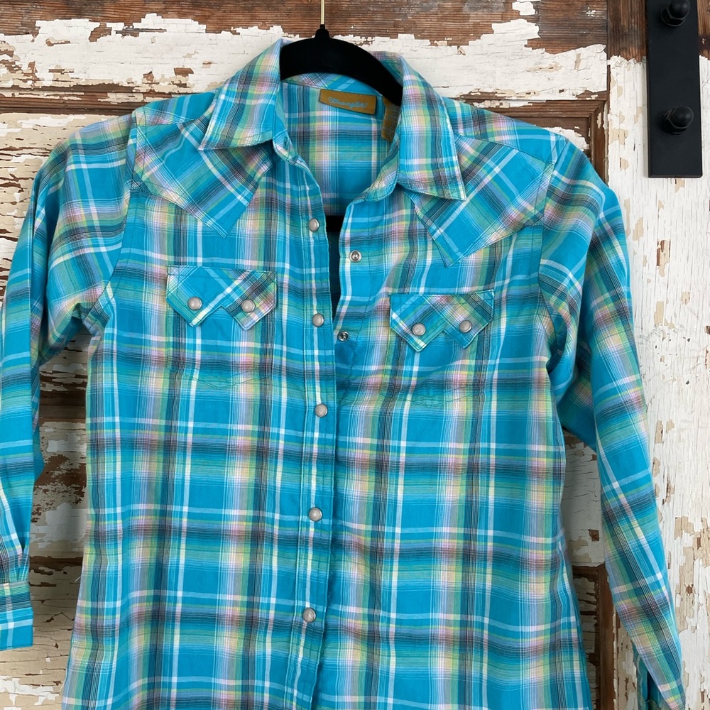 Little girls, western shirt, wrangler, size medium